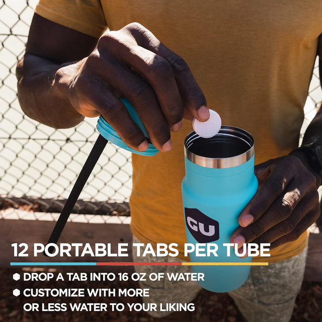 GU Energy Hydration Electrolyte Drink Tablets, Enhanced Endurance Sports Drink for Running, Cycling, Triathlon, 4-Count (48 Servings), Orange