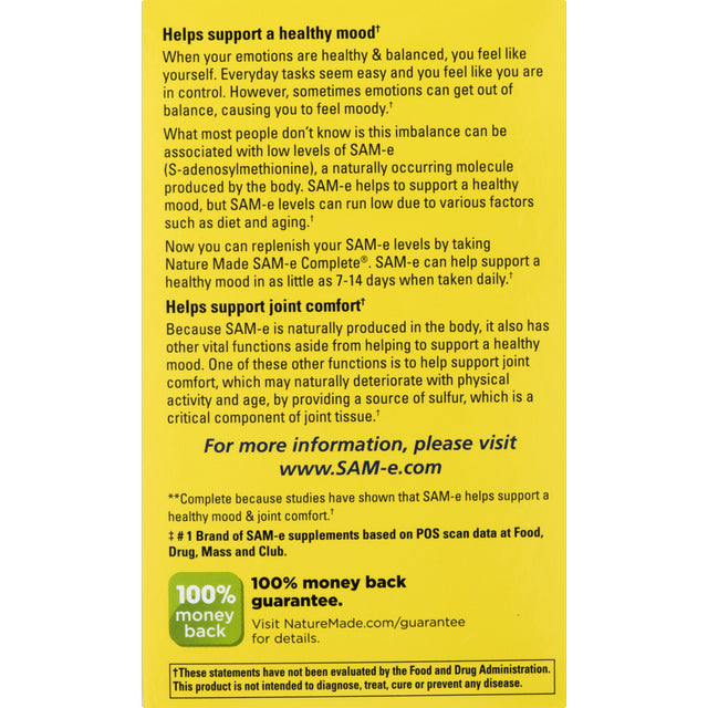 *DELETE* No Longer Manufacturing, Sam-E, Itemid 10291534