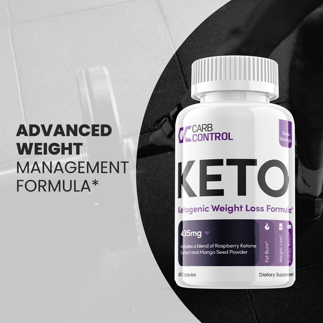 Carb Control Keto - Ketogenic Weight Loss - Energy & Focus Boosting Dietary Supplements for Weight Management & Metabolism - Advanced Fat Burn Raspberry Ketones Pills - 60 Capsules (1 Pack)