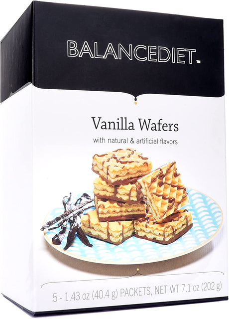 Balancediet | High Protein Vanilla Wafers | Healthy Snack or Dessert | 5 Pack