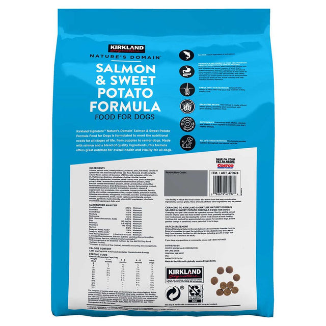 Kirkland Signature Nature’S Domain Salmon Meal & Sweet Potato Dog Food 35 Lb.