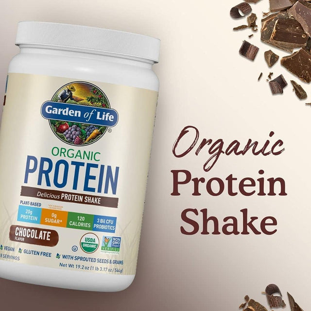 Garden of Life Organic Protein Shake Powder, Chocolate Flavor
