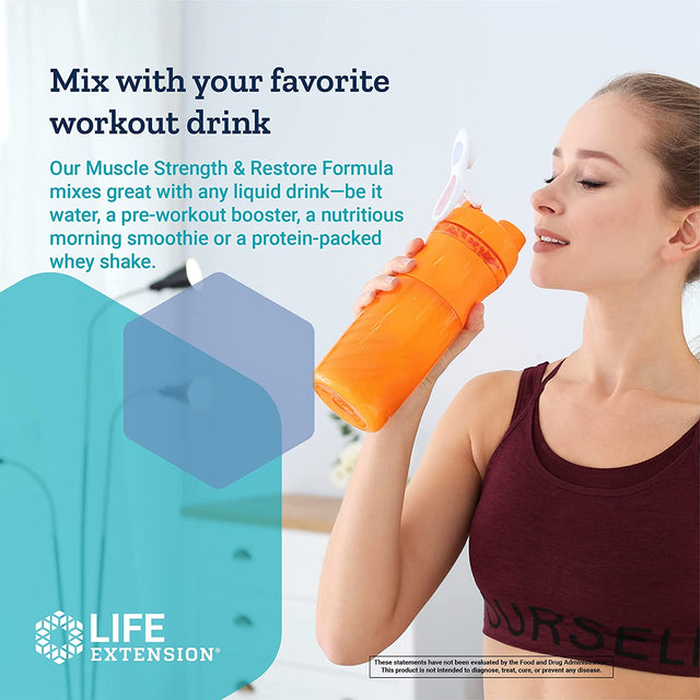 Life Extension Wellness Code Muscle Strength & Restore Formula Sustains Muscle Health & Growth – Gluten-Free, Non-Gmo – Net Wt. 94.2 G (3.32 Oz) 30 Servings