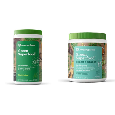 Amazing Grass Greens Blend Superfood + Amazing Grass Greens Blend Detox & Digest