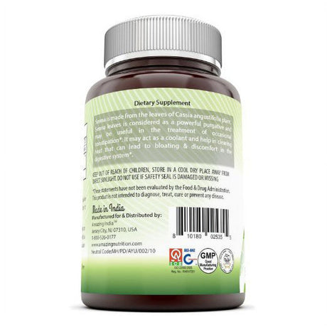 Amazing India Senna 500 Mg 120 Vcaps