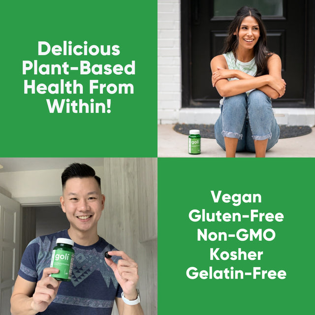 Goli Nutrition Supergreens Gummies, Fruit Blend Flavor Dietary Supplement, 60 Count