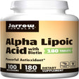 Jarrow Formulas Alpha Lipoic Acid, Supports Energy, Vision, Liver, Cardiovascular Health, 100 Mg, 180 Easy-Solv Tabs
