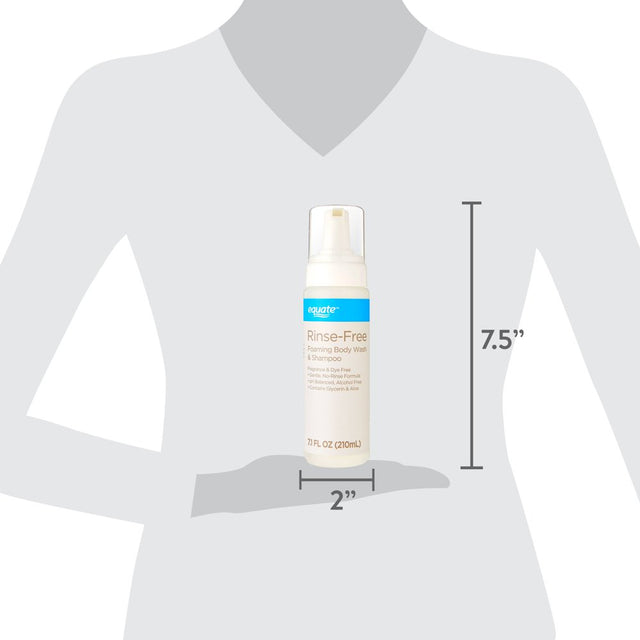 Equate Rinse-Free Foaming Body Wash & Shampoo, No Rinse Formula, 7.1 Fl Oz