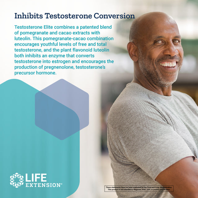 Life Extension Testosterone Elite - Promotes Testosterone Production - Unflavored - 30 Capsules