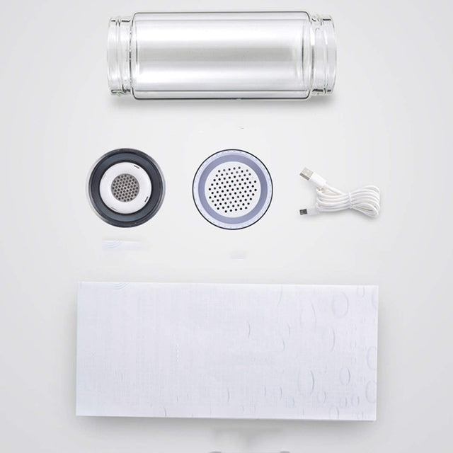 High Concentration Hydrogen-Rich Water Cup SPE Ion Membrane Alkaline Water Purifier Micro-Electrolysis Water Glass 350Ml