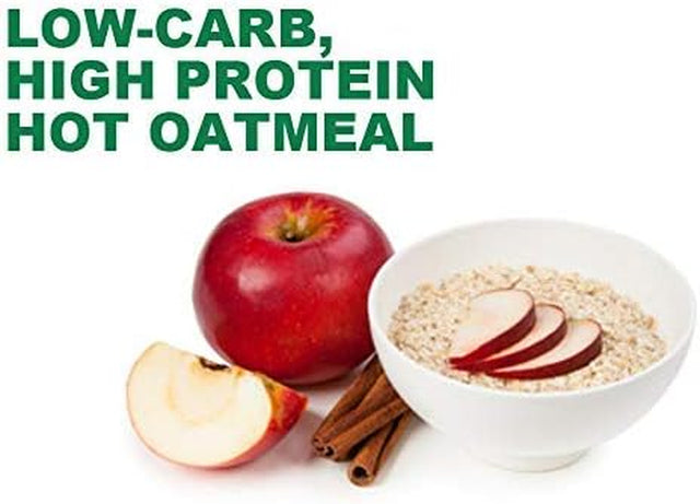 High Protein Oatmeal, Gluten Free Low Carb, Apple Cinnamon (15G Protein) - 6 Servings/Pack