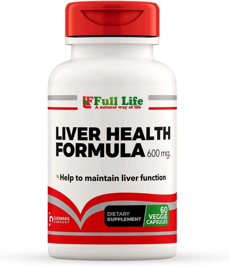 Full Life Liver Health Formula - Dietary Supplement - 60 Veggie Capsules