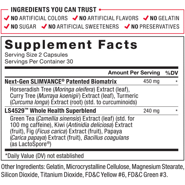 Force Factor Probioslim with Next-Gen SLIMVANCE Probiotic Fat Burner for Women and Men, 60 Capsules