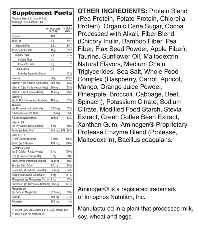 Lean1 Vegan Chocolate, a Vegan Certified Nature'S Protein Shake and Meal Replacement, 1.5 LB