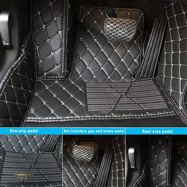 Leather Car Mats Fit for CLA Class 2014-2019 Floor Mats Full Protection Car Accessories Red 3 Piece Set