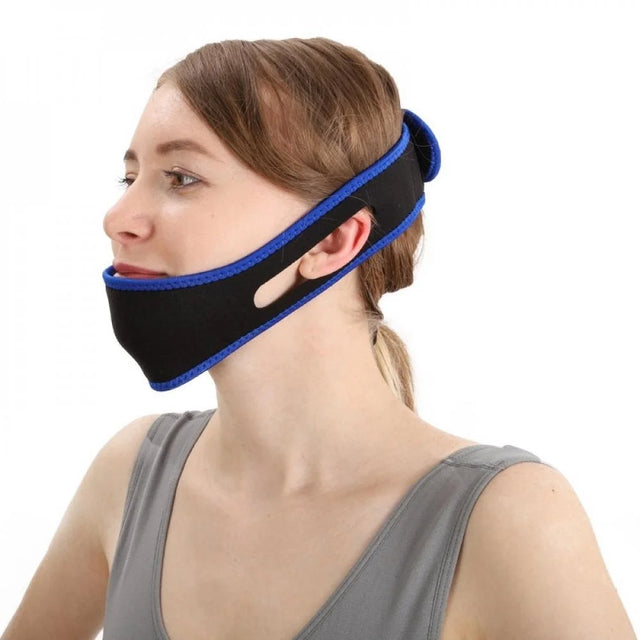 Greyghost 1Pc anti Snore Chin Strap Chin Strap Snore Silencer Anti-Dry Mouth Straps Adjustable Diving Material Effective Head Band