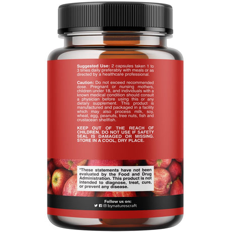 Cleansing Apple Cider Vinegar Capsules - ACV Deep Cleanse and Detox Pills for Gut and Digestive Health with Slimming Cayenne - Extra Strength ACV for Hunger Gut Cleanse and Full Body Detox 180 Count