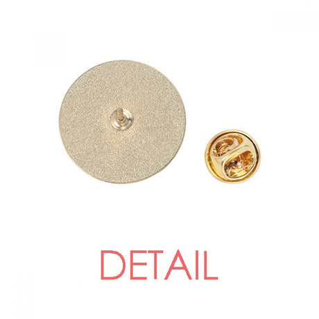 Health Care Products Capsule Pill Pattern round Metal Golden Pin Brooch Clip