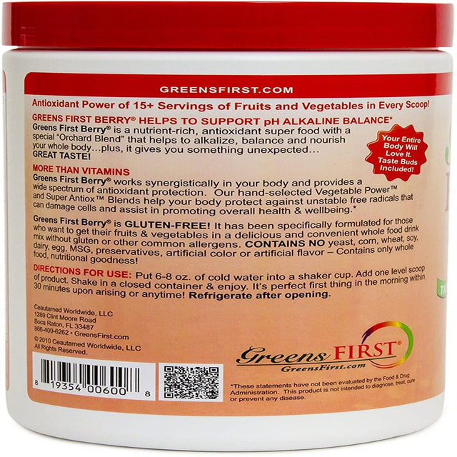 Greens First Berry by Doctors for Nutrition - 8.5 Ounces