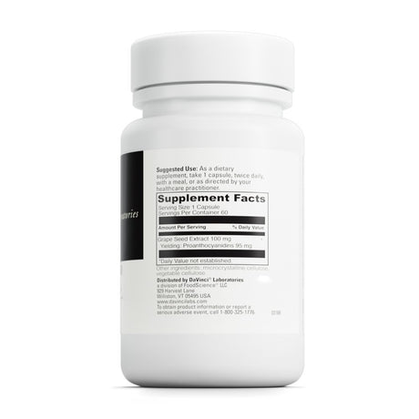 Grape Seed - 100, 60 Capsules, Davinci Laboratories of Vermont