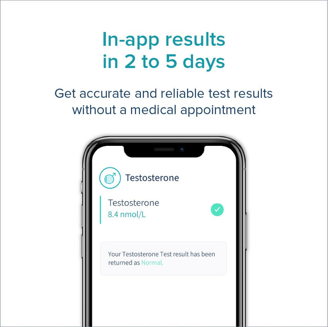 Letsgetchecked - At-Home Testosterone Test | 100% Private and Secure | CLIA Certified Labs | Online Results in 2-5 Days