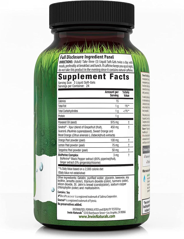 Irwin Naturals Stored-Fat Belly Burner - 72 Liquid Soft-Gels