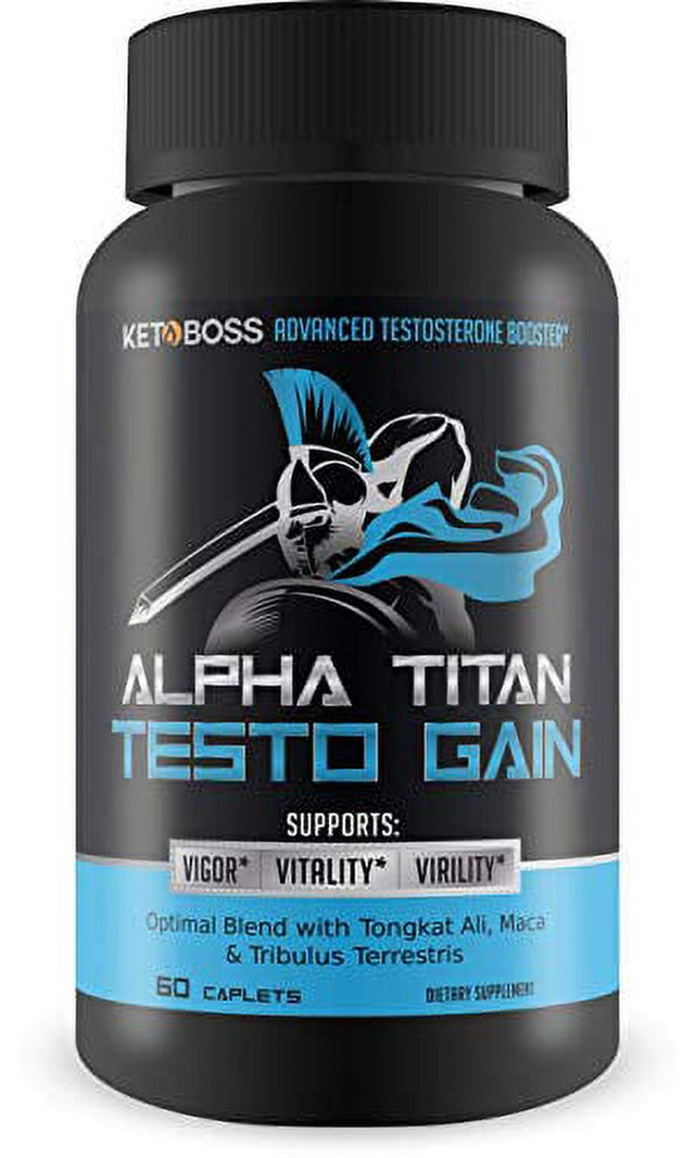 Alpha Titan Testo Gain - Advanced Testosterone Booster - Unleash Your Inner Spartan with Powerful Ingredients Formulated to Boost Natural Testosterone - Release Your Inner Alpha Male Youth!