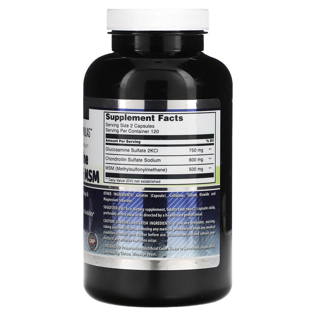 Amazing Formulas Glucosamine + Chondroitin + MSM - 240 Capsules