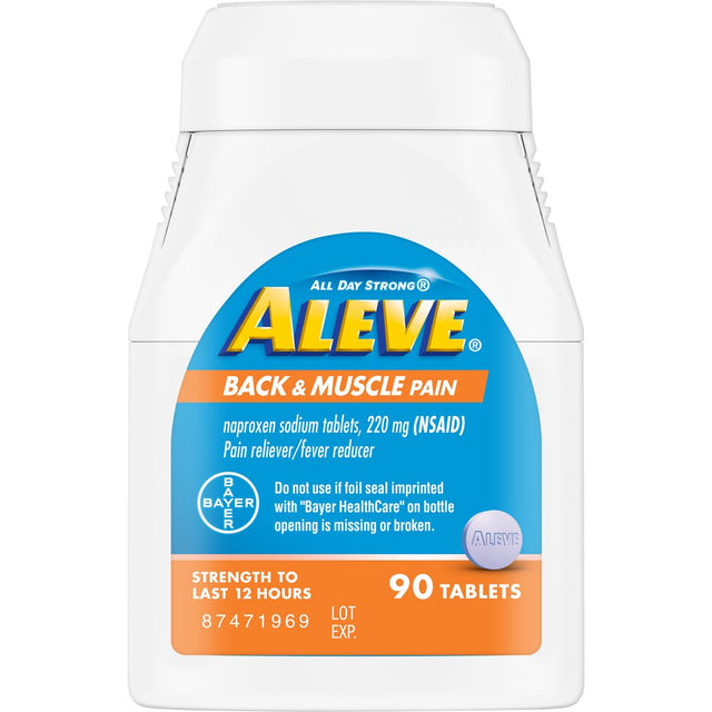 Aleve Back & Muscle Pain Reliever Naproxen Sodium Tablets, 90 Count