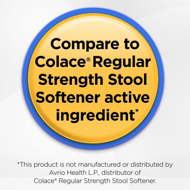 Equate Stool Softener Laxative Softgels for Constipation, 100 Mg, 140 Count