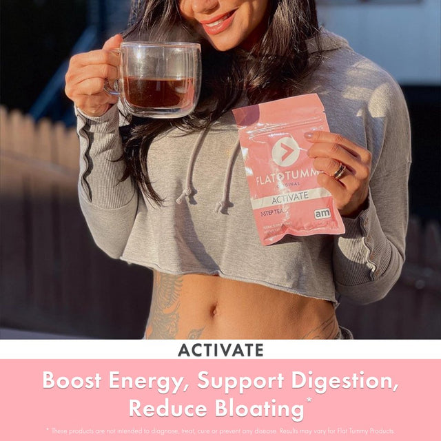 Flat Tummy 2-Step Detox Tea, 2 Week Program (20 Servings) – Detox Tea to Boost Energy, Speed Metabolism, Reduce Bloating - All Natural Detox Tea Cleanse W/ Green Tea, Dandelion, Fennel, & More