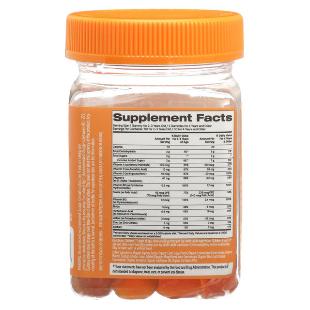 Hello Bello Organic Kid'S Multi Vitamin Gummy, 60Ct