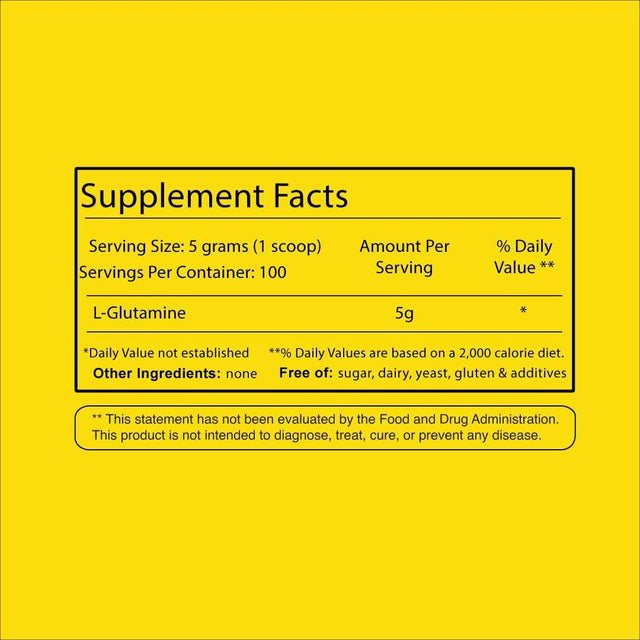 Gains in Bulk Fermented Glutamine - Extreme Muscle Recovery, Anti-Catabolic L-Glutamine for Protection & Recovery from Physical & Mental Stress | Promotes Longer State of Muscle Growth (500 Grams)