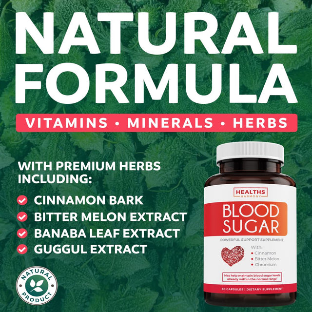 Healths Harmony Balance plus Supplement - Avoid the Daily Peaks and Troughs of Energy, Mood, Focus, Metabolism, & Weight - Natural Herb Support Supplement (60 Capsules)