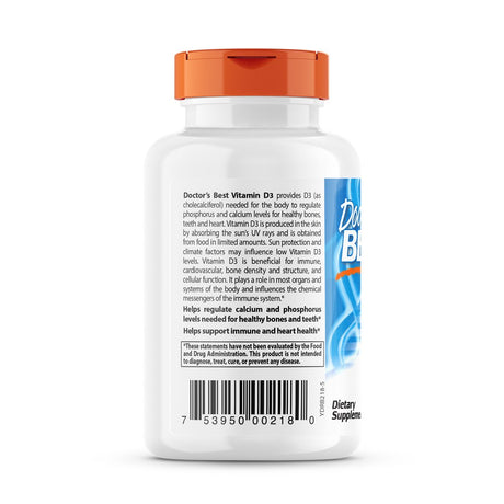 Doctor'S Best - Vitamin D3 5000 IU - 180 Softgels