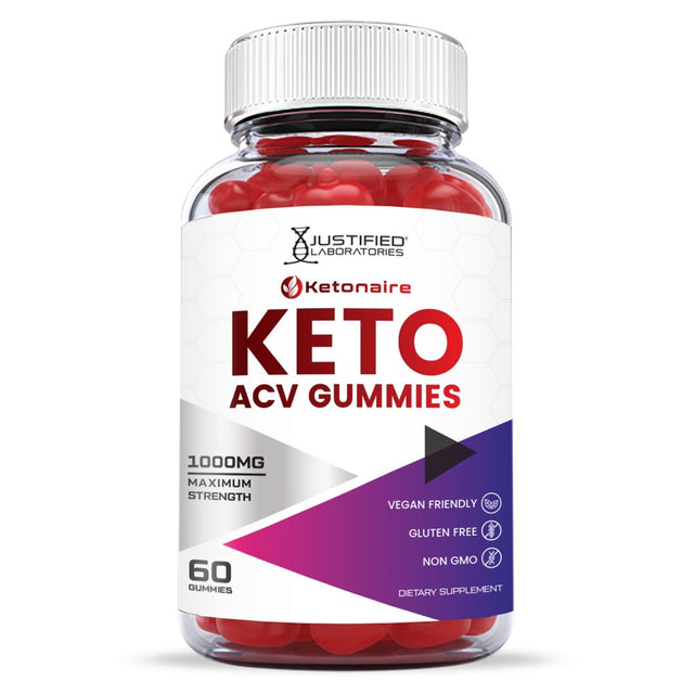 Ketonaire Keto ACV Gummies 1000MG Dietary Supplement 60 Gummys