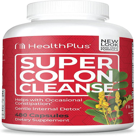 Health plus Super Colon Cleanse: 10-Day Cleanse, 12 Cleanses, 480 Capsules