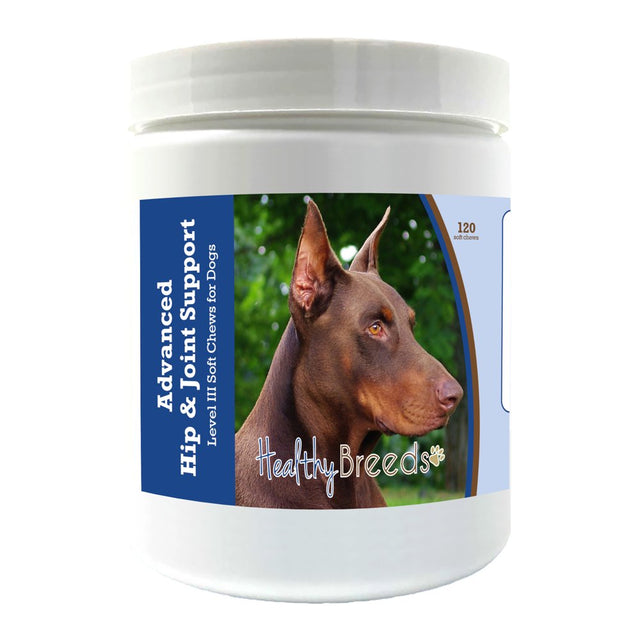 Healthy Breeds Doberman Pinscher Advanced Hip & Joint Support Level III Soft Chews for Dogs 120 Count