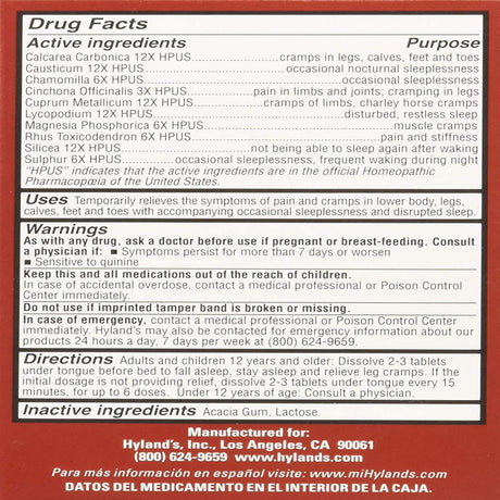 Hyland'S Leg Cramps PM Tablets 50 Ea (Pack of 3)