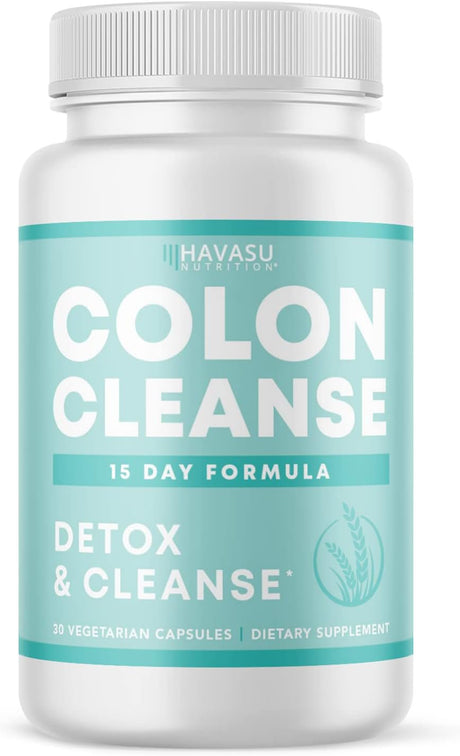 Havasu 15-Day Fast-Acting Colon Cleanse Detox | Laxative Pills for Constipation Relief, & Weight Loss, 30Ct