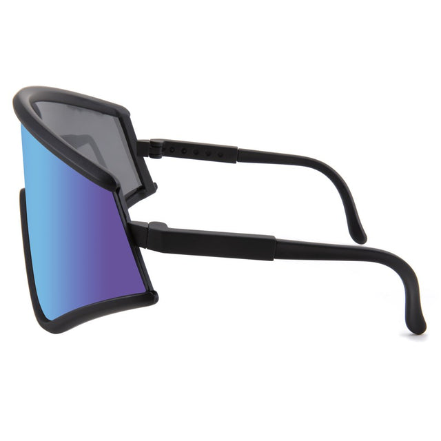 FEISEDY Shield Wraparound Sports Sunglasses for Men Women Outdoor Windproof One Piece Cycling B9023