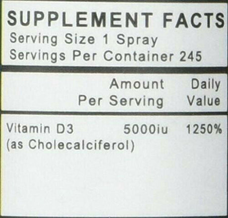 L a Naturals D3 Super Strength Spray 5,000 IU, 1 Oz