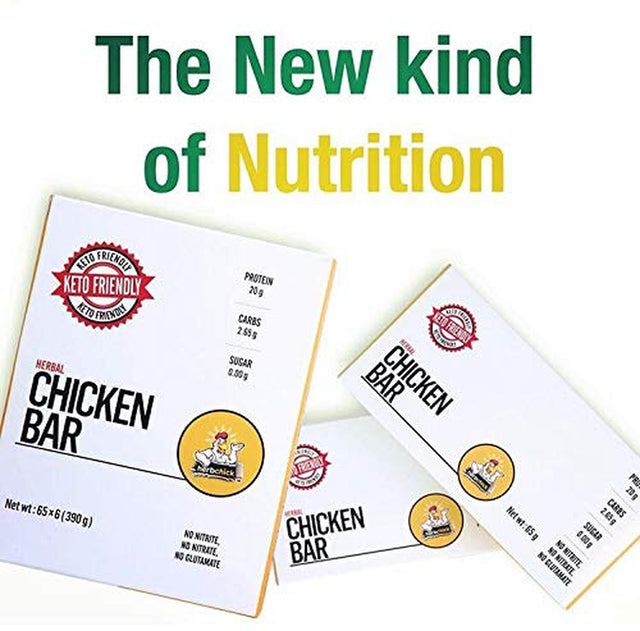 Herbchick 20 Grams Chicken Protein Bars (6 X 65 Gms Each)