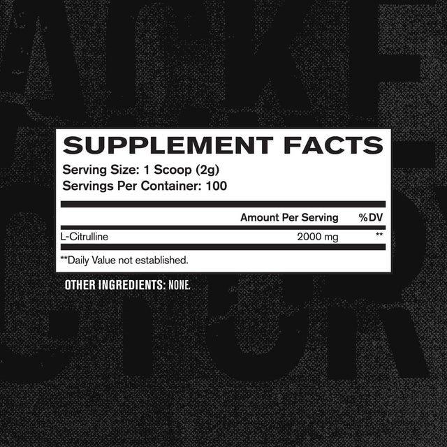 Jacked Factory L-Citrulline - Fermented L Citrulline Powder, Nitric Oxide Booster for Increased Blood Flow, Strength, & Endurance - 100 Servings, Unflavored