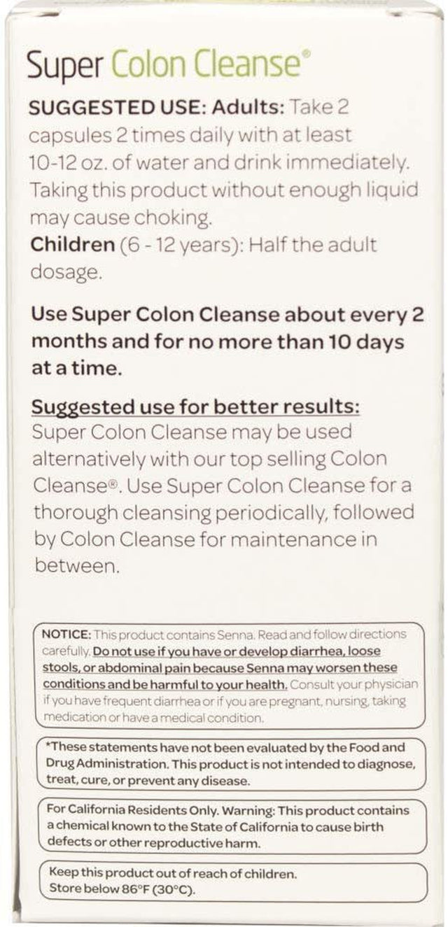 Health plus Super Colon Cleanse Capsules 60 Ea