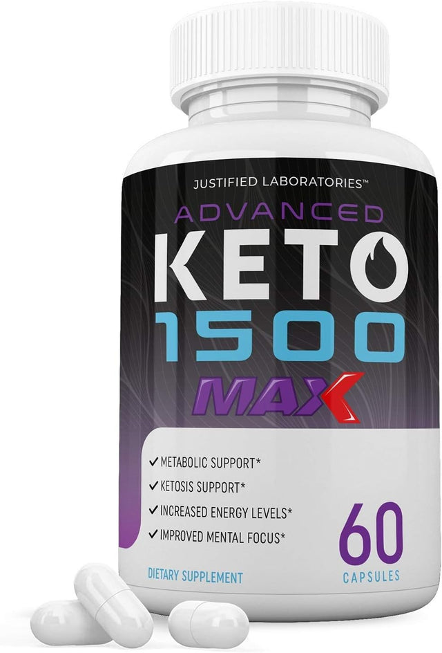 Advanced Keto 1500 Max 1200MG Pills Includes Apple Cider Vinegar Gobhb Exogenous Ketones Advanced Ketogenic Supplement Ketosis Support for Men Women 60 Capsules