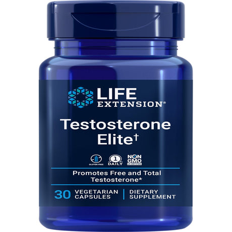 Life Extension Testosterone Elite - Promotes Testosterone Production - Unflavored - 30 Capsules