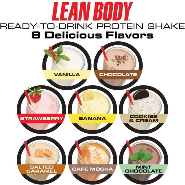 Labrada Lean Body Protein Shake, Salted Caramel, 40G Protein, 17 Fl Oz, 12 Ct