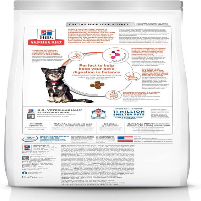 Hill'S Science Diet 605816 Hill'S Science Diet Adult Perfect Digestion Small Bites Chicken Dry Dog Food, 3.5Lb