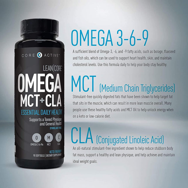 Lean Core Omega + MCT (90 Servings) Syphon Thermogenic Fat Burner (60 Capsules)